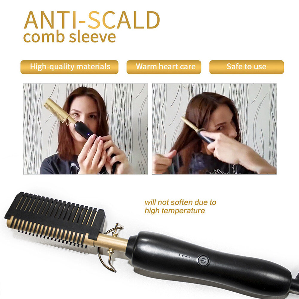 Hot Hair Comb Anti-Scald Hair Straightener Brush