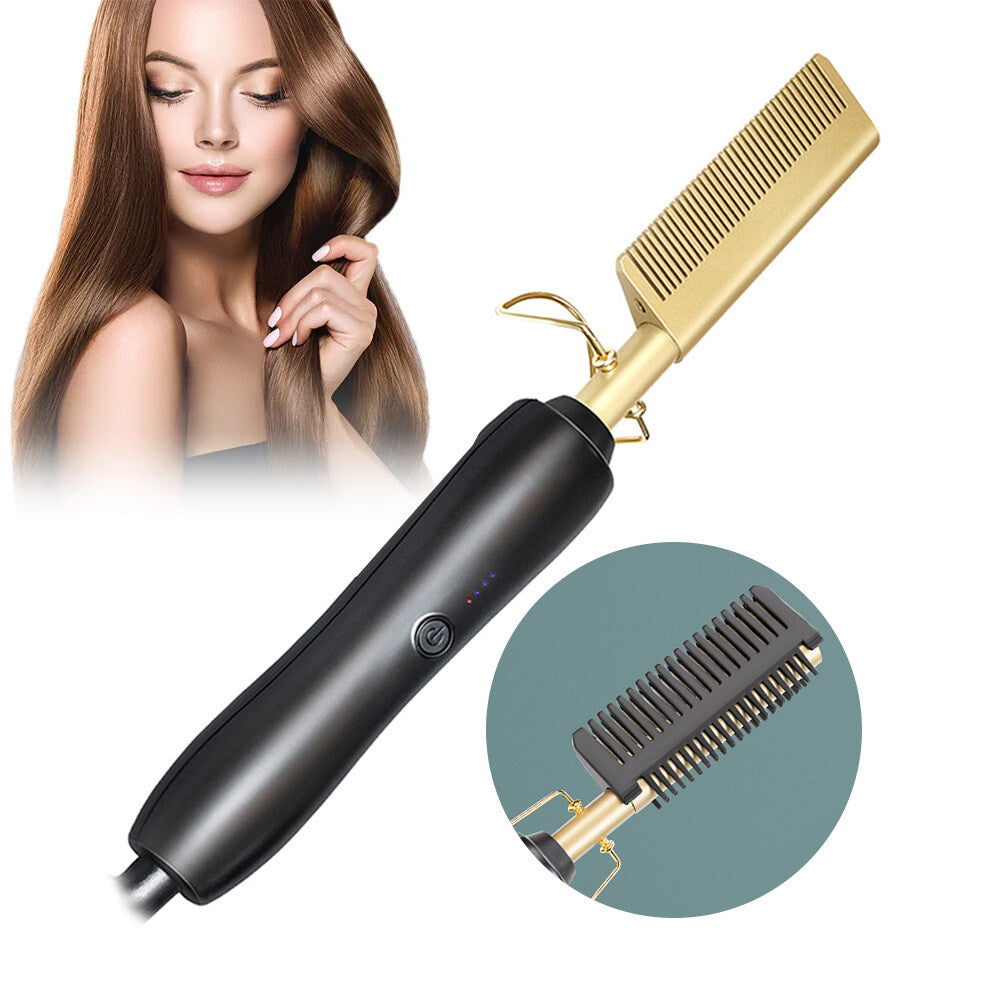 Hot Hair Comb Anti-Scald Hair Straightener Brush