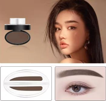 Eyebrow Powder Stamp Tint Stencil Kit Cosmetics Professional Makeup Waterproof Eye Brow Stamp Lift Eyebrow Enhancers Stencil Kit