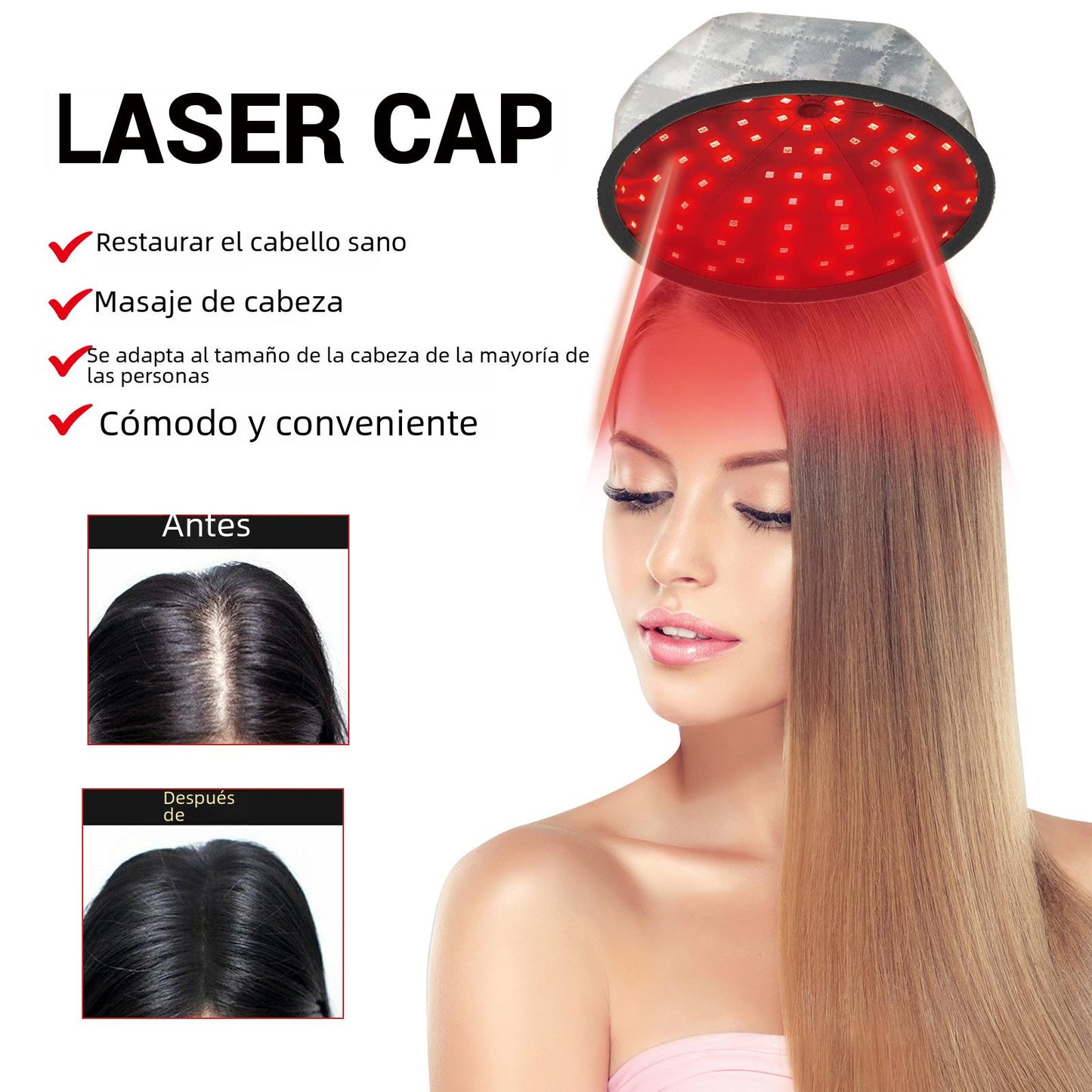 Houkea electric heating cap repair hair damage dry frizz head massage hair care heating cap