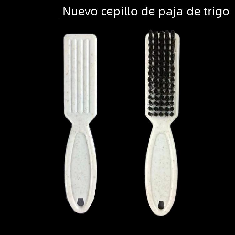 Amazon new oil head brush double-in-one broken hair brush broken hair comb hairdressing tool beard brush cleaning dust brush