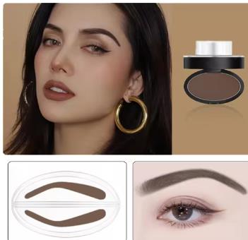 Eyebrow Powder Stamp Tint Stencil Kit Cosmetics Professional Makeup Waterproof Eye Brow Stamp Lift Eyebrow Enhancers Stencil Kit